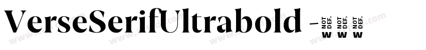 VerseSerifUltrabold 字体转换